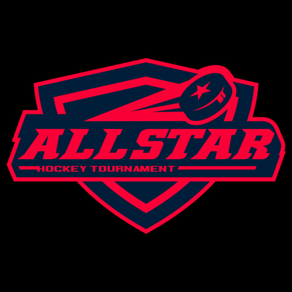 All Star Hockey Tournament logo template Thumbnail