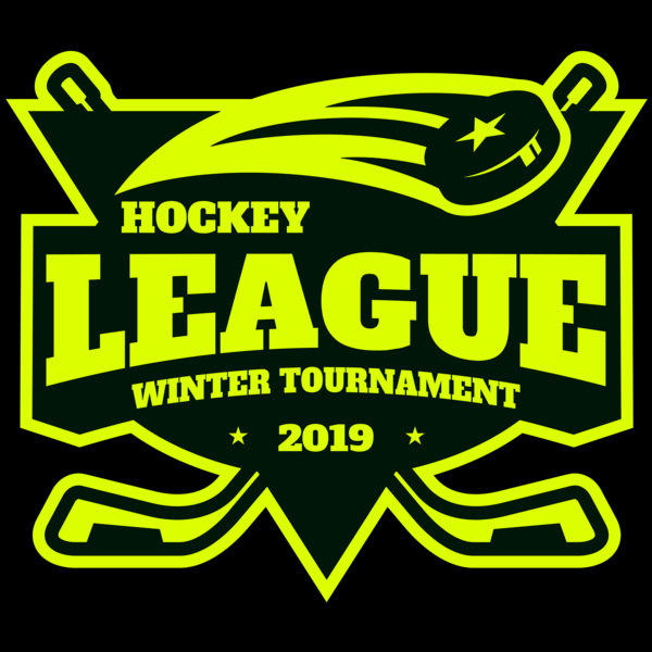 League Hockey Winter Tournament logo template Thumbnail
