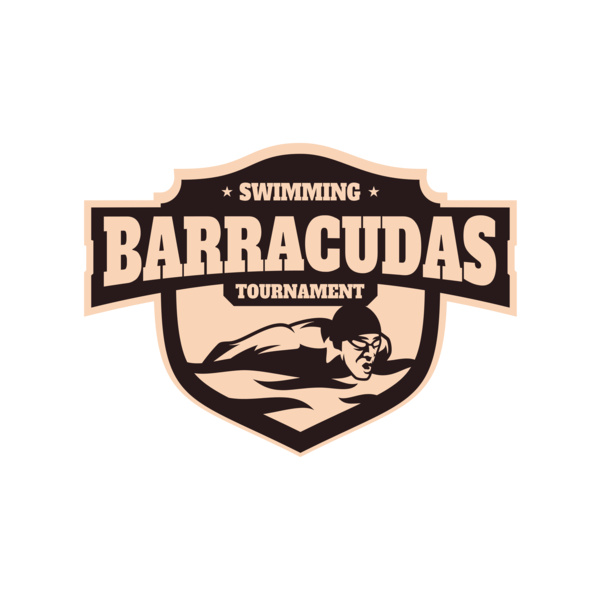 Barracudas Swimming Tournament logo template Thumbnail